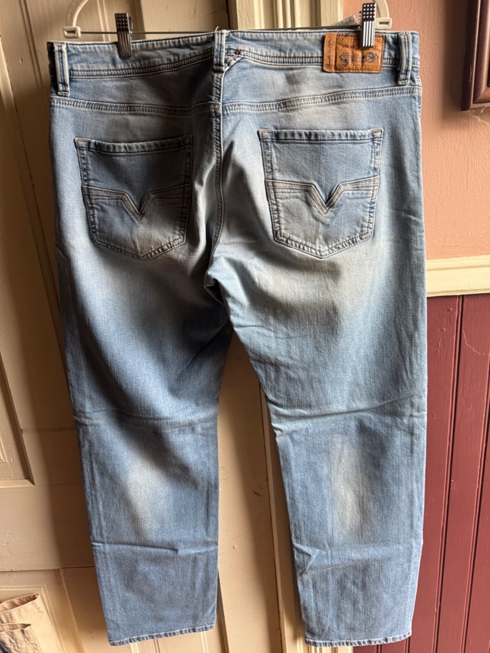 Diesel Light Blue Relaxed Men’s Jeans - Picture 3 of 5